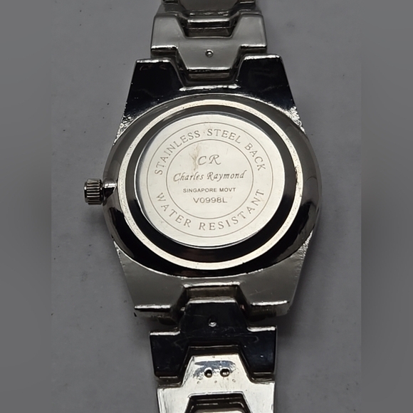 Womens Charles Raymond Silver Tone Quartz Watch New Battery V099BL - Picture 10 of 10